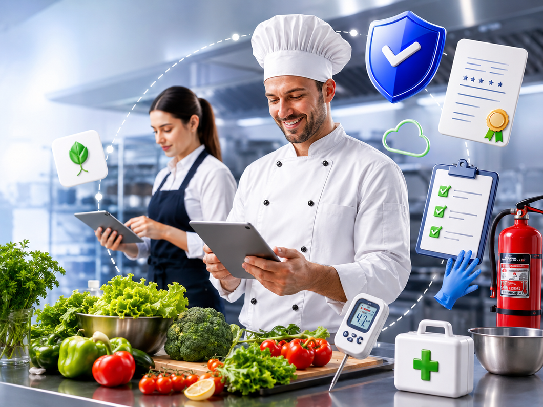 Kucharze korzystający z systemu HACCP i BHP online